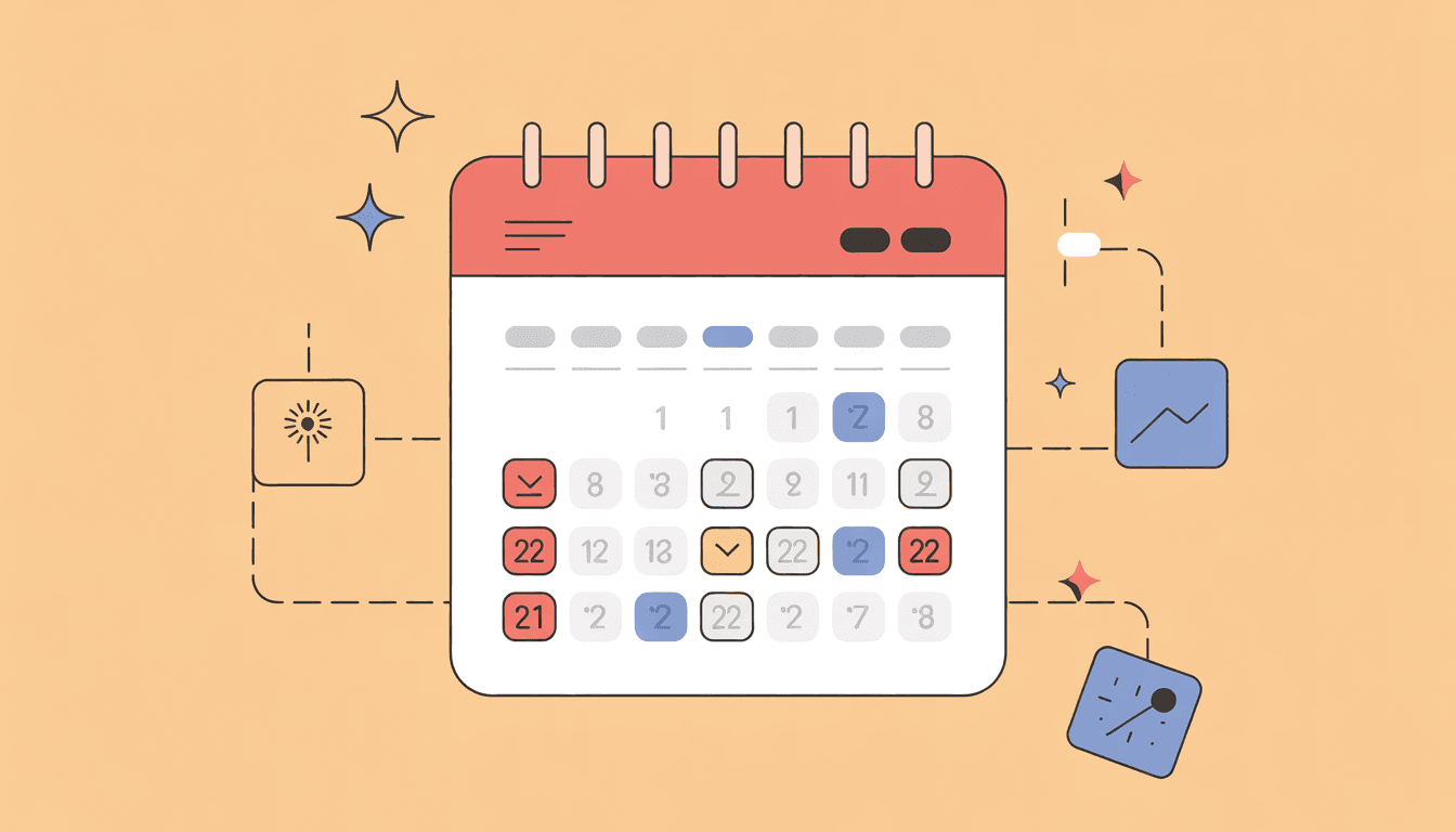 Balanced scale comparing calendar-based automatic tracking versus manual entry approaches