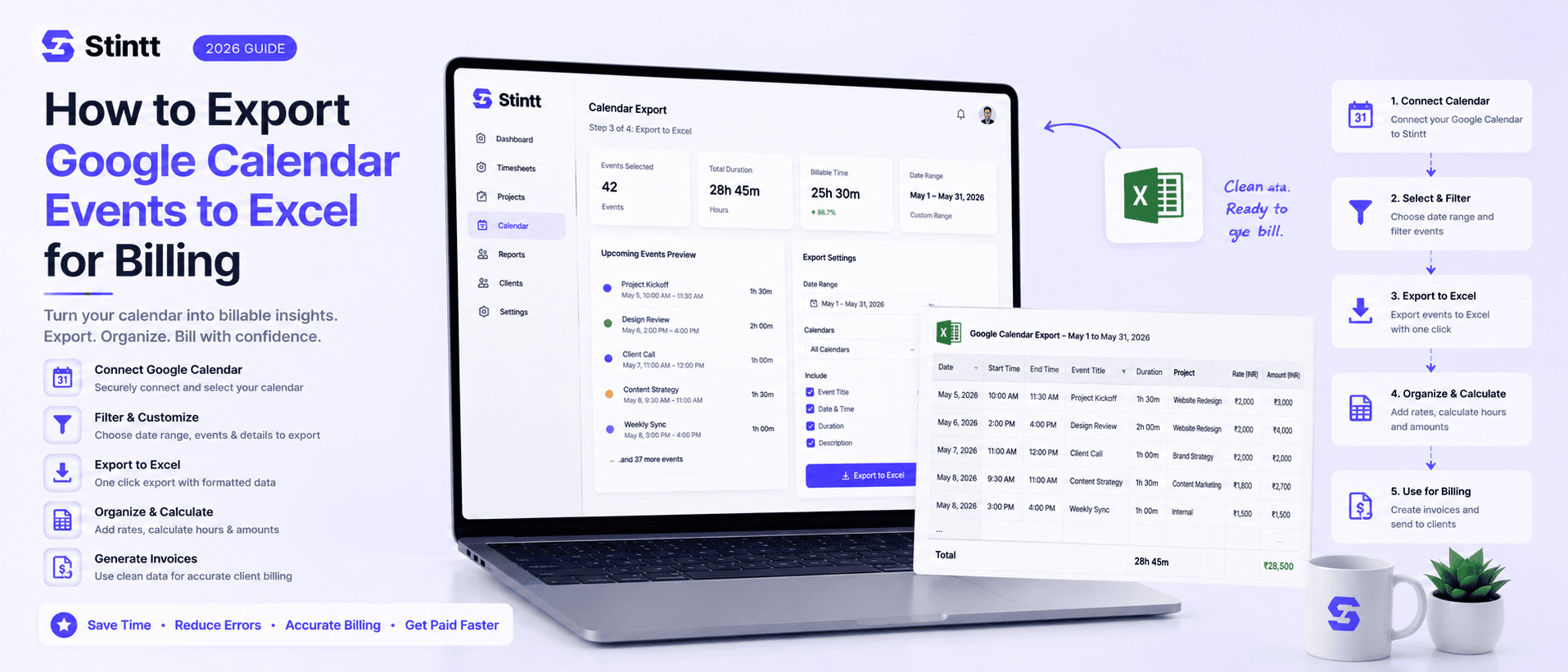 How to Export Google Calendar Events to Excel for Billing