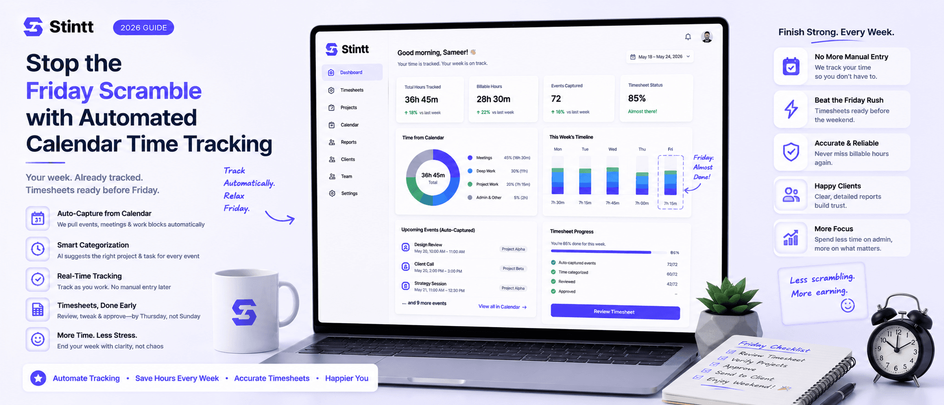 Stop the Friday Scramble with Automated Calendar Time Tracking